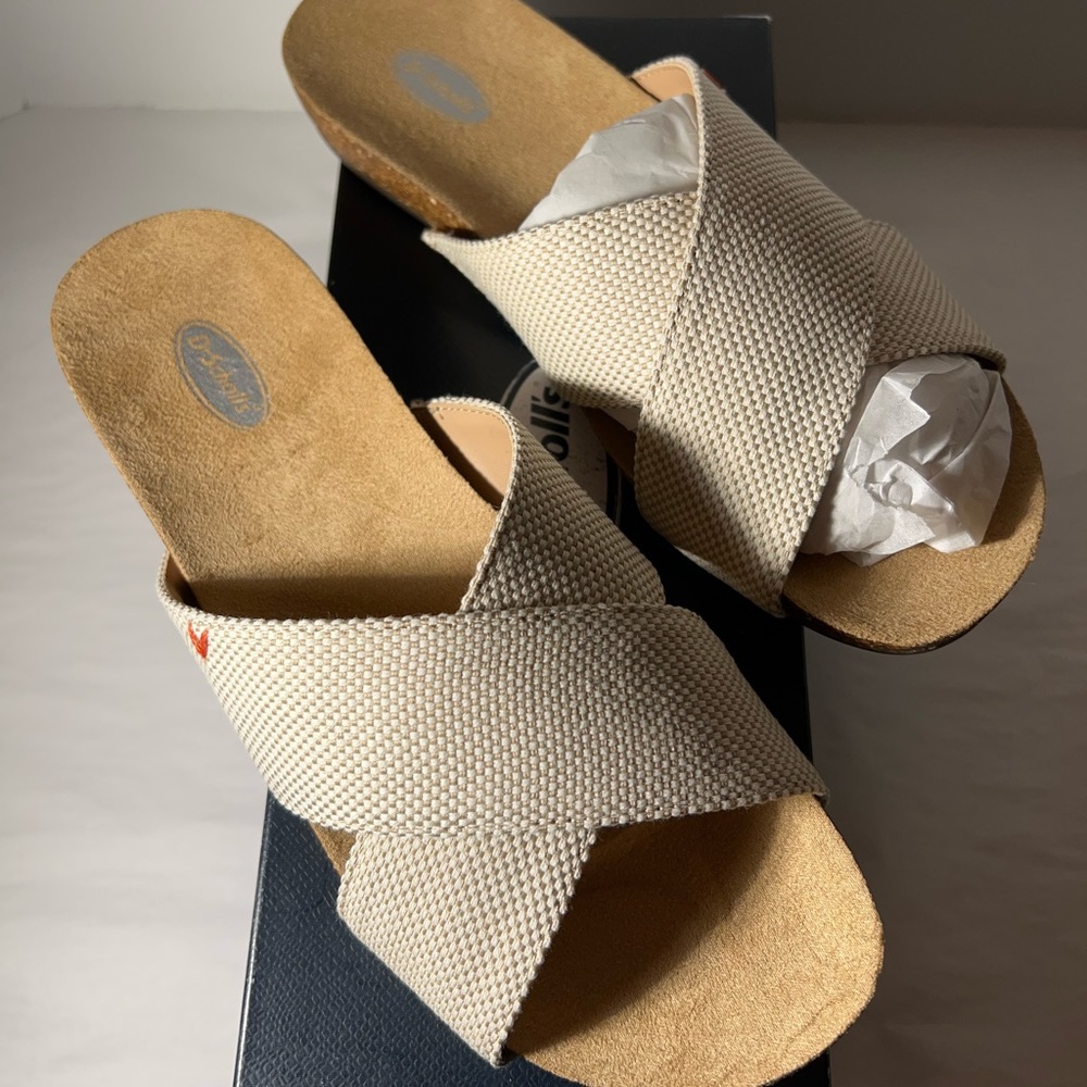 Dr. Scholls Slip on Sandals Rae Taupe Size 7.5 NEW